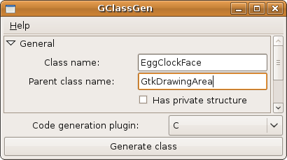 Setting the parent class name